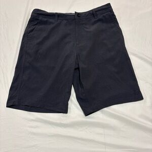 O’Neill Hybrid Shorts Flat Front Sz 32 3 Pockets Drawstring Button Waistband
